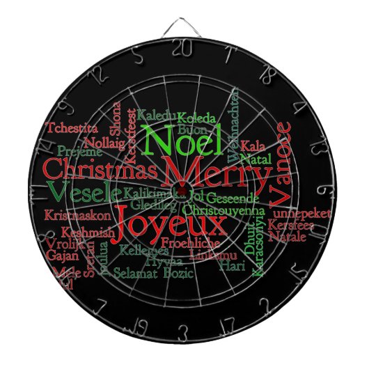 Vrolijk kerstfeest dartbord (Voorkant)