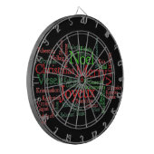 Vrolijk kerstfeest dartbord (Voorkant Links)