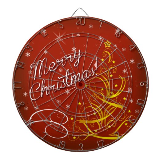 Vrolijk kerstfeest dartbord (Voorkant)