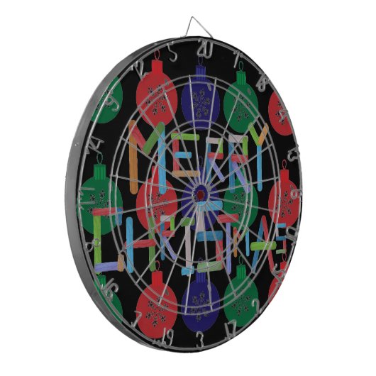 Vrolijk kerstfeest dartbord (Voorkant Links)