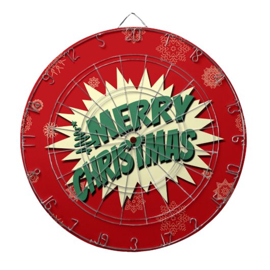 Vrolijk kerstfeest dartbord (Voorkant)