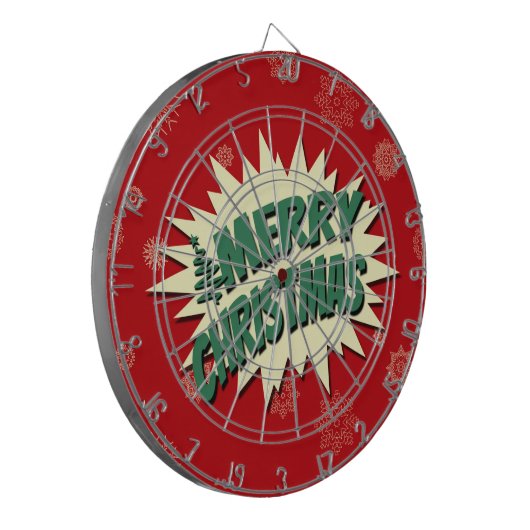 Vrolijk kerstfeest dartbord (Voorkant Links)