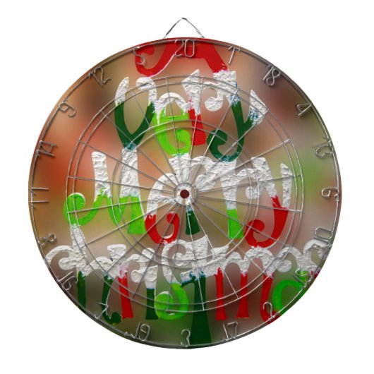vrolijk kerstfeest dartbord (Voorkant)