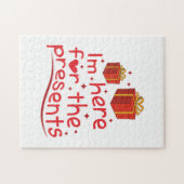 Vrolijk kerstfeest dat ik hier ben voor het Cadeau Legpuzzel (Horizontaal)