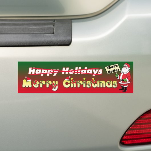 Vrolijk kerstfeest - Dat is beter - Bumpersticker (Op auto)