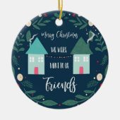 vrolijk kerstfeest dat we vrienden werden keramisch ornament (Voorkant)