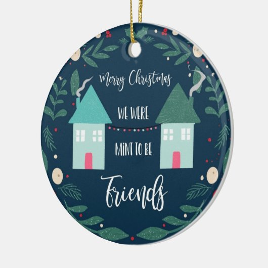 vrolijk kerstfeest dat we vrienden werden keramisch ornament (Links)