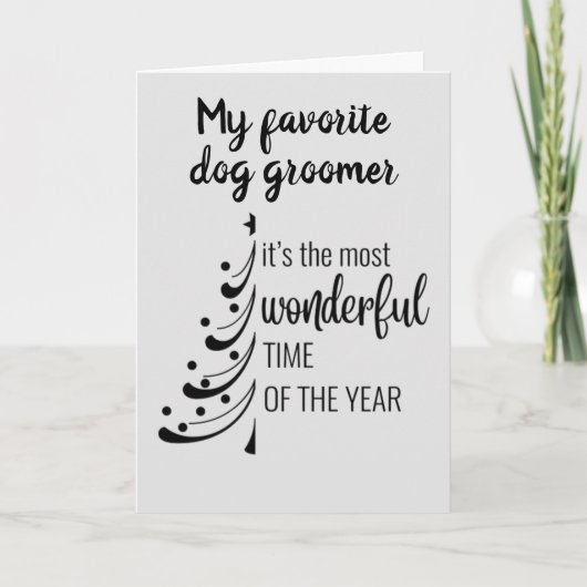 VROLIJK KERSTFEEST ** DE BESTE HONDENTRIMMER" FEESTDAGEN KAART (Voorkant)