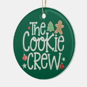Vrolijk Kerstfeest De Cookie Crew Xmas Matching Keramisch Ornament (Links)
