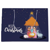 Vrolijk kerstfeest De geboorte van Christus Groot Cadeauzakje (Voorkant)