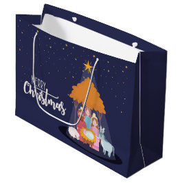 Vrolijk kerstfeest De geboorte van Christus Groot Cadeauzakje