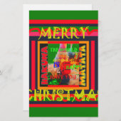 Vrolijk kerstfeest De wereld om mij heen is blij o Briefpapier (Voorkant / Achterkant)