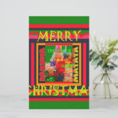 Vrolijk kerstfeest De wereld om mij heen is blij o Briefpapier (Staand voorkant)