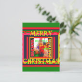 Vrolijk kerstfeest De wereld om mij heen is blij o Feestdagenkaart (Staand voorkant)