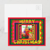 Vrolijk kerstfeest De wereld om mij heen is blij o Feestdagenkaart (Voorkant / Achterkant)