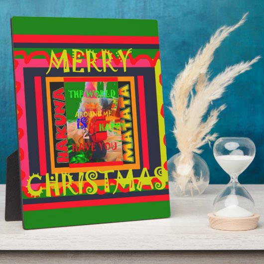 Vrolijk kerstfeest De wereld om mij heen is blij o Fotoplaat (Zijkant)