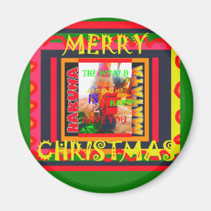 Vrolijk kerstfeest De wereld om mij heen is blij o Magneet