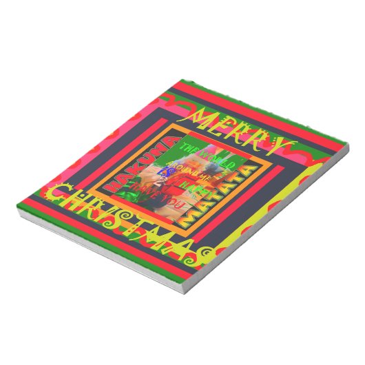 Vrolijk kerstfeest De wereld om mij heen is blij o Notitieblok (Linkerzijde)