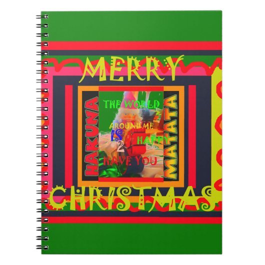 Vrolijk kerstfeest De wereld om mij heen is blij o Notitieboek (Voorkant)