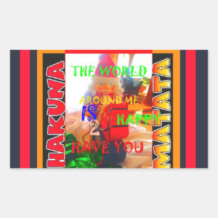 Vrolijk kerstfeest De wereld om mij heen is blij o Rechthoekige Sticker