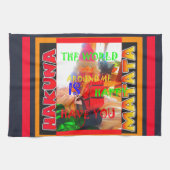 Vrolijk kerstfeest De wereld om mij heen is blij o Theedoek (Horizontaal)