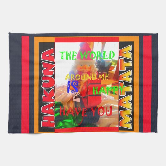 Vrolijk kerstfeest De wereld om mij heen is blij o Theedoek (Horizontaal)