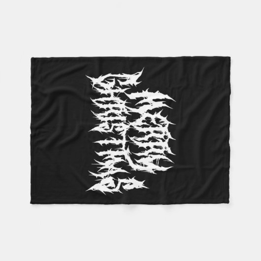 vrolijk kerstfeest. death metal fleece deken (Voorkant (Horizontaal))