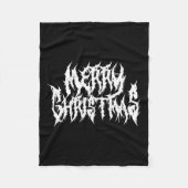 vrolijk kerstfeest. death metal fleece deken (Voorkant)