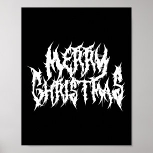 vrolijk kerstfeest. death metal poster