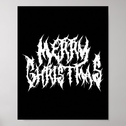 vrolijk kerstfeest. death metal poster (Voorkant)