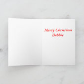 Vrolijk kerstfeest Debbie Feestdagen Kaart (Binnen)