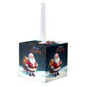 Vrolijk kerstfeest decoratie (Achter hoekig)