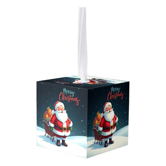 Vrolijk kerstfeest decoratie (Achter hoekig)