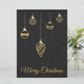 Vrolijk Kerstfeest Decoratieve Gouden Geometrie (Staand voorkant)