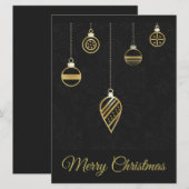 Vrolijk Kerstfeest Decoratieve Gouden Geometrie (Voorkant / Achterkant)