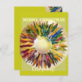 Vrolijk kerstfeest, decoratieve uitnodiging (Voorkant / Achterkant)