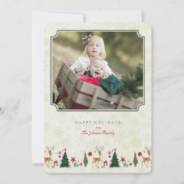 Vrolijk kerstfeest | Deer & Boom | Fotokaart Feestdagenkaart