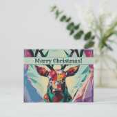 Vrolijk kerstfeest Deer Briefkaart (Staand voorkant)