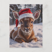 Vrolijk kerstfeest Deer Feestdagenkaart (Voorkant)