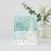 Vrolijk kerstfeest Deer Feestdagenkaart (Staand voorkant)