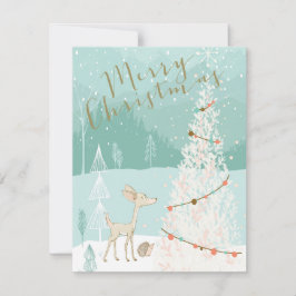 Vrolijk kerstfeest Deer Feestdagenkaart