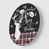 Vrolijk kerstfeest Deer - Red Pset Grote Klok (Hoek)