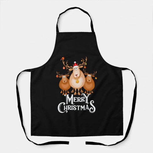 Vrolijk kerstfeest Deer Schort (Voorkant)