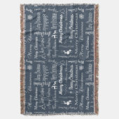 Vrolijk kerstfeest deken (Voorkant Verticaal)