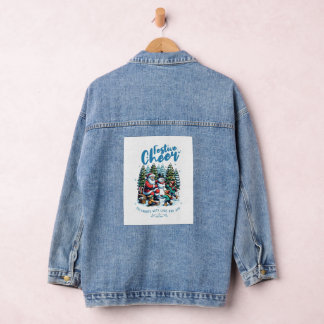 Vrolijk kerstfeest denim jacket