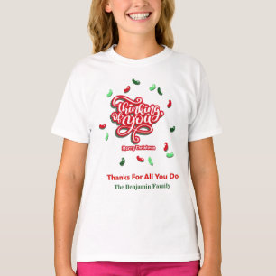 Vrolijk kerstfeest denken van u op maat t-shirt