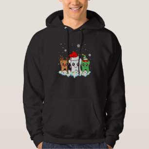 Vrolijk kerstfeest Dentist Teeth Santa Hat Xmas De Hoodie