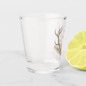 Vrolijk kerstfeest Der Antler snoepje Shot Glas (Links)