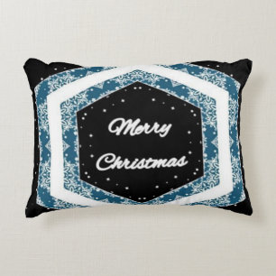 Vrolijk kerstfeest design accent kussen