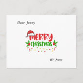 Vrolijk kerstfeest: Design naar creëer een feestel Briefkaart (Voorkant)